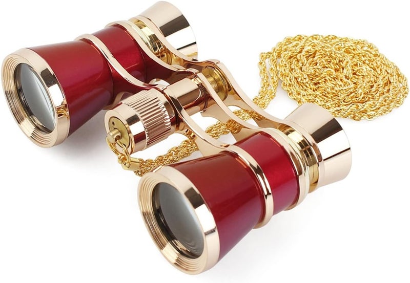 Aroncent Opera Glasses Binoculars 3X25 Mini Compact Binoculars with Chain for Adults Kids Women Vintage Theater Musical Concert - Image 2